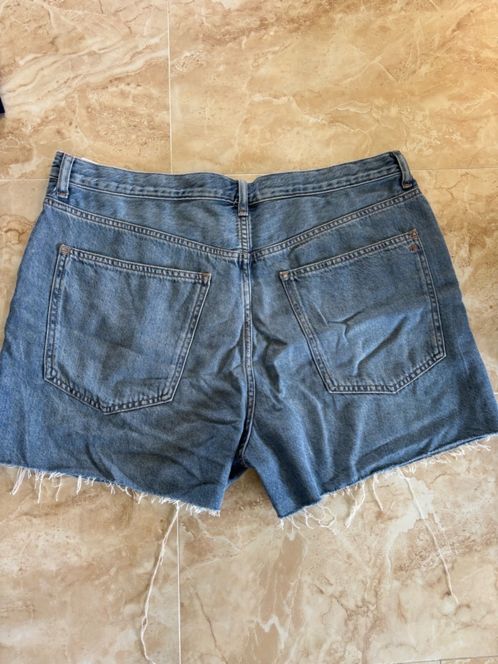 Madewell pleated denim short cotton lyocell blend new NWT spring summer beach - Picture 2 of 8